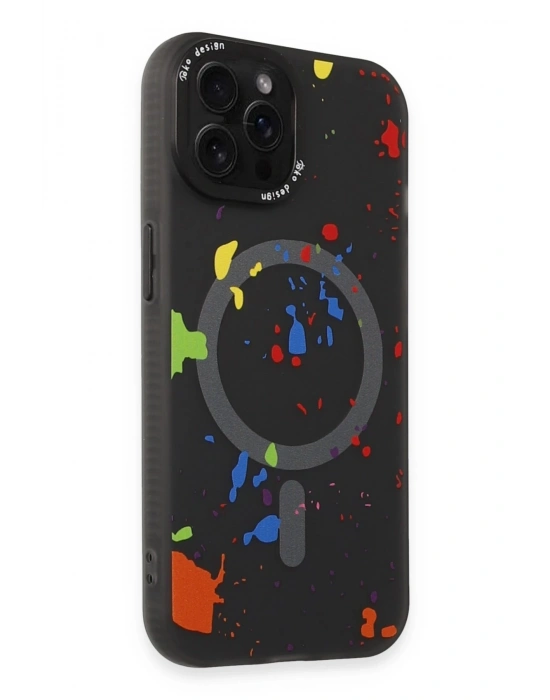 Joko iPhone 14 Pro Colorful Magsafe Kapak - Siyah