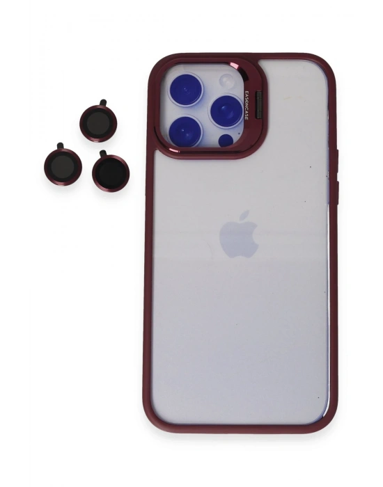 Joko iPhone 14 Pro Kılıf Roblox Lens Standlı Kapak - Bordo