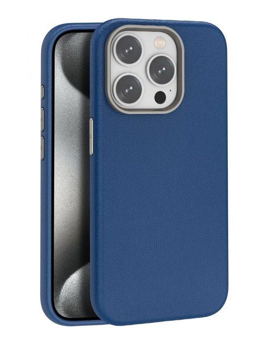 Joko iPhone 14 Pro Kılıf Wonder Deri Magsafe Kapak - Lacivert
