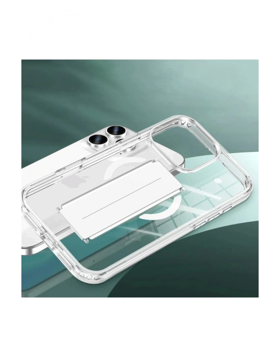 Joko iPhone 14 Pro Max Kılıf Alfa Magsafe Standlı Kapak - Şeffaf