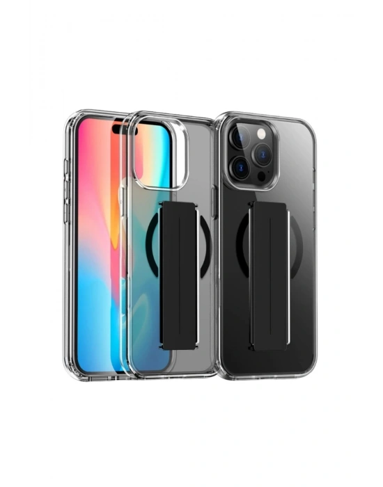 Joko iPhone 14 Pro Max Kılıf Alfa Magsafe Standlı Kapak - Siyah