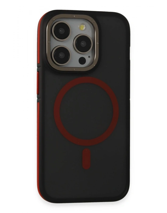 Joko iPhone 14 Pro Max Kılıf Rocky Magsafe Kapak - Siyah-Kırmızı