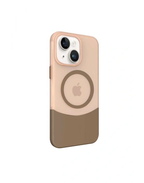 Joko iPhone 15 PC Suit Magsafe Kapak - Kahverengi