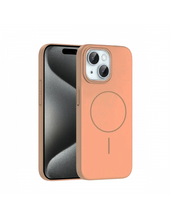 Joko iPhone 15 Plus Broş Magsafe Kapak - Çöl Titanyum