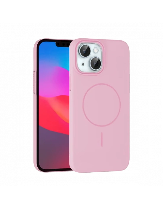 Joko iPhone 15 Plus Broş Magsafe Kapak - Pembe