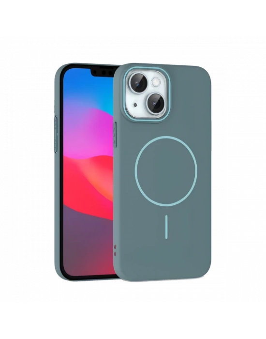 Joko iPhone 15 Plus Broş Magsafe Kapak - Turkuaz