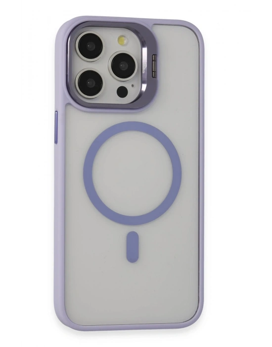 Joko iPhone 15 Pro Kılıf Roblox Lens Magsafe Standlı Kapak - Lila