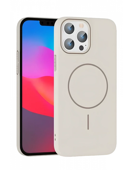 Joko iPhone 15 Pro Max Broş Magsafe Kapak - Krem