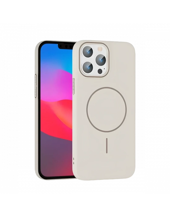 Joko iPhone 15 Pro Max Broş Magsafe Kapak - Krem