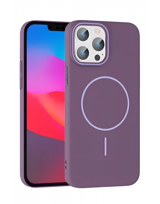 Joko iPhone 15 Pro Max Broş Magsafe Kapak - Mor