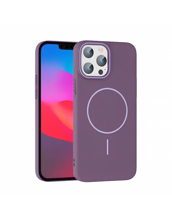 Joko iPhone 15 Pro Max Broş Magsafe Kapak - Mor