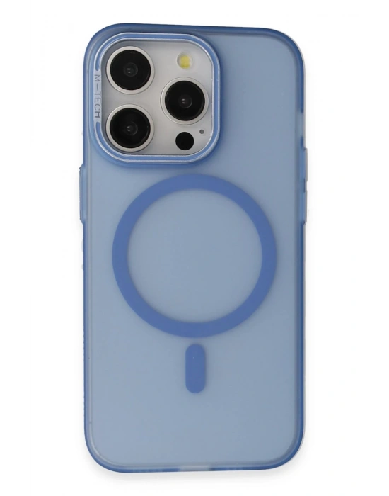 Joko iPhone 15 Pro Max Frost Standlı Magsafe Kapak - Sierra Blue