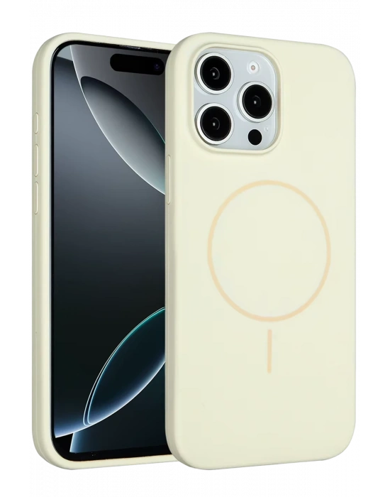 Joko iPhone 15 Pro Max Kılıf Jully Magsafe Kapak - Bej