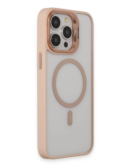 Joko iPhone 15 Pro Max Kılıf Roblox Lens Magsafe Standlı Kapak - Pudra