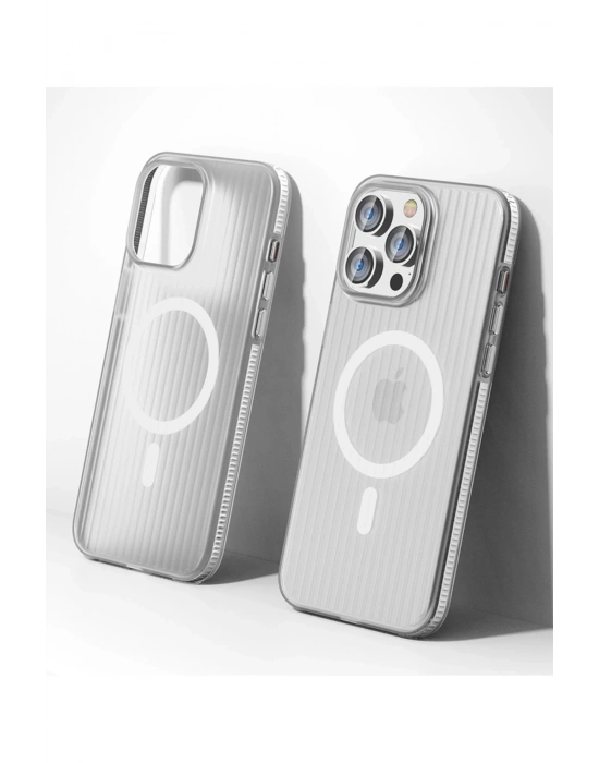 Joko iPhone 15 Pro Max Line Magsafe Kapak - Beyaz