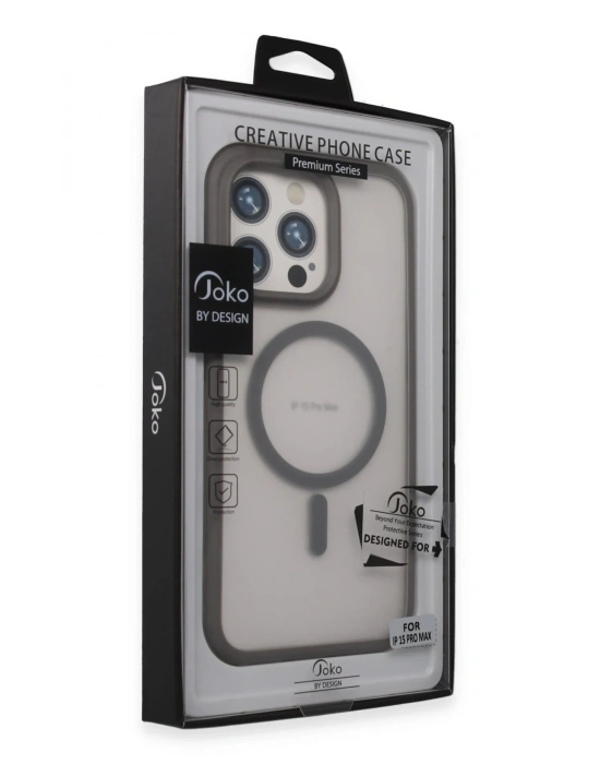 Joko iPhone 15 Pro Max Toras Airbag Magsafe Kapak - Titan Gri