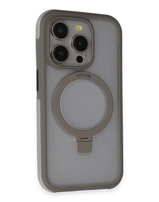 Joko iPhone 15 Pro Max Zorda Airbag Magsafe Standlı Kapak - Titan Gri