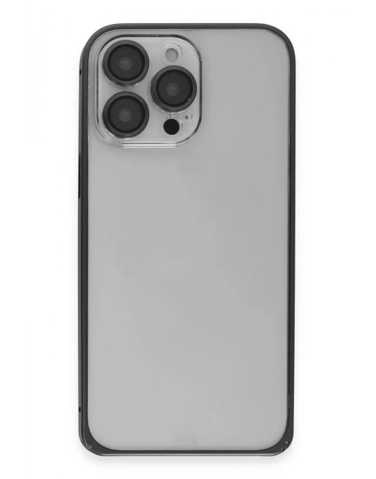 Joko iPhone 15 Pro Metal Bumper Mat Kapak - Siyah