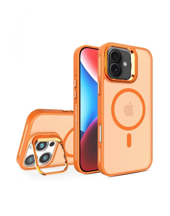 Joko iPhone 16 Flet Lens Magsafe Kapak - Turuncu