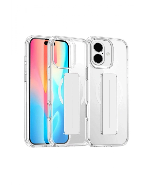 Joko iPhone 16 Kılıf Alfa Magsafe Standlı Kapak - Şeffaf