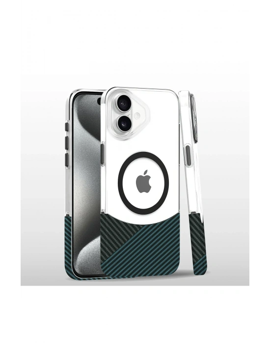 Joko iPhone 16 Plus Carbon Puzzle Magsafe Kapak - Açık Mavi