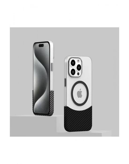 Joko iPhone 16 Plus Carbon Puzzle Magsafe Kapak - Siyah-2