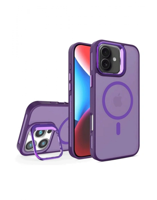 Joko iPhone 16 Plus Flet Lens Magsafe Kapak - Derin Mor