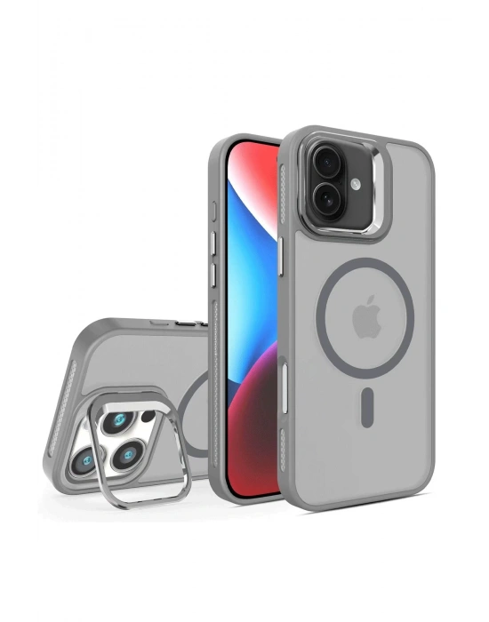 Joko iPhone 16 Plus Flet Lens Magsafe Kapak - Gri