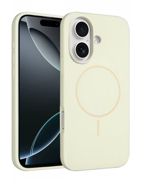 Joko iPhone 16 Plus Kılıf Jully Magsafe Kapak - Bej