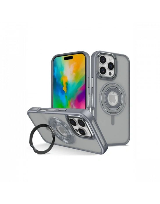 Joko iPhone 16 Pro Banza Magsafe Standlı Kapak - Titan Gri