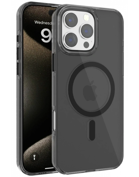 Joko iPhone 16 Pro Gleam PC Sert Magsafe Kılıf - Siyah