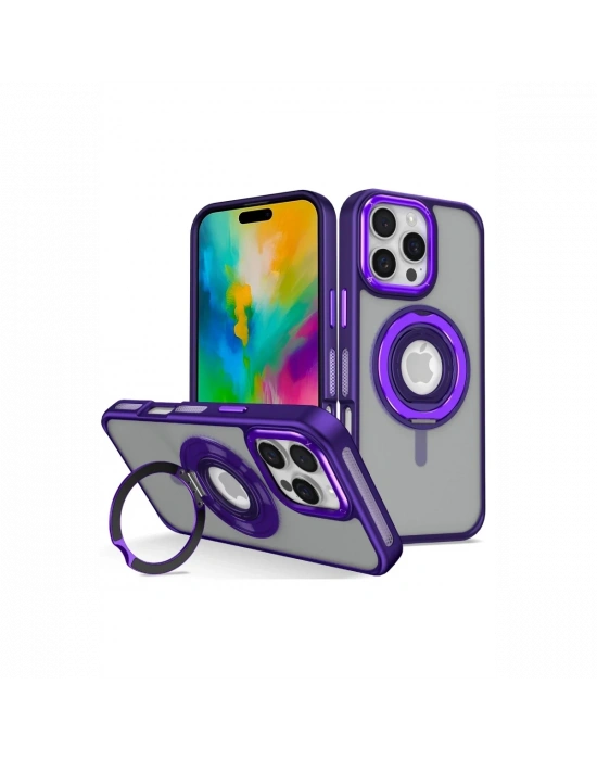 Joko iPhone 16 Pro Max Banza Magsafe Standlı Kapak - Derin Mor