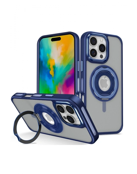 Joko iPhone 16 Pro Max Banza Magsafe Standlı Kapak - Lacivert