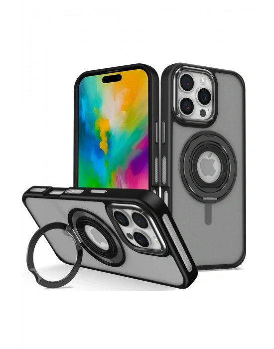 Joko iPhone 16 Pro Max Banza Magsafe Standlı Kapak - Siyah