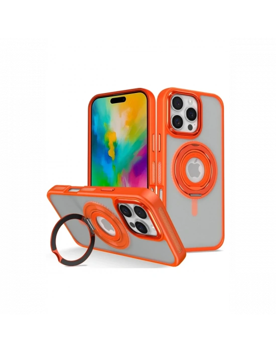 Joko iPhone 16 Pro Max Banza Magsafe Standlı Kapak - Turuncu