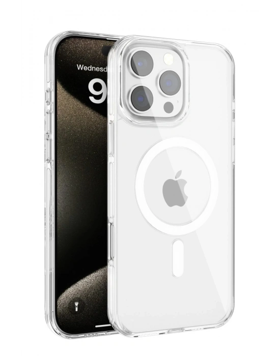 Joko iPhone 16 Pro Max Gleam PC Sert Magsafe Kılıf - Şeffaf