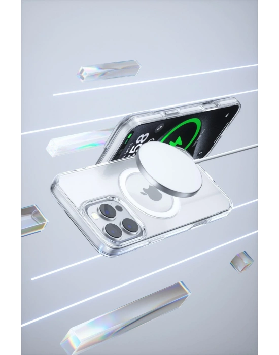 Joko iPhone 16 Pro Max Gleam PC Sert Magsafe Kılıf - Şeffaf