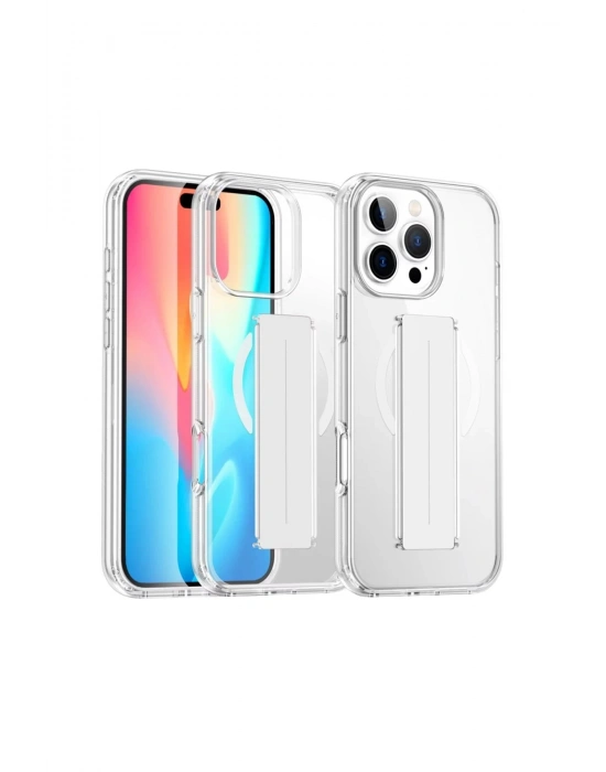 Joko iPhone 16 Pro Max Kılıf Alfa Magsafe Standlı Kapak - Şeffaf