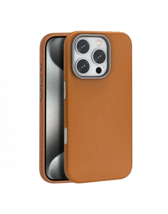Joko iPhone 16 Pro Max Wonder Deri Magsafe Kapak - Kahverengi