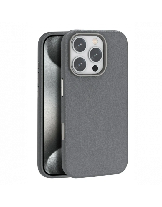 Joko iPhone 16 Pro Max Wonder Deri Magsafe Kapak - Titan Gri