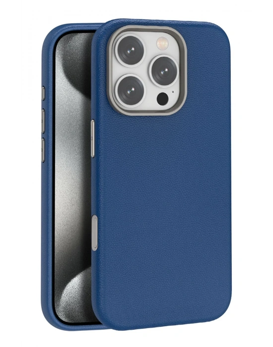 Joko iPhone 16 Pro Wonder Deri Magsafe Kapak - Lacivert