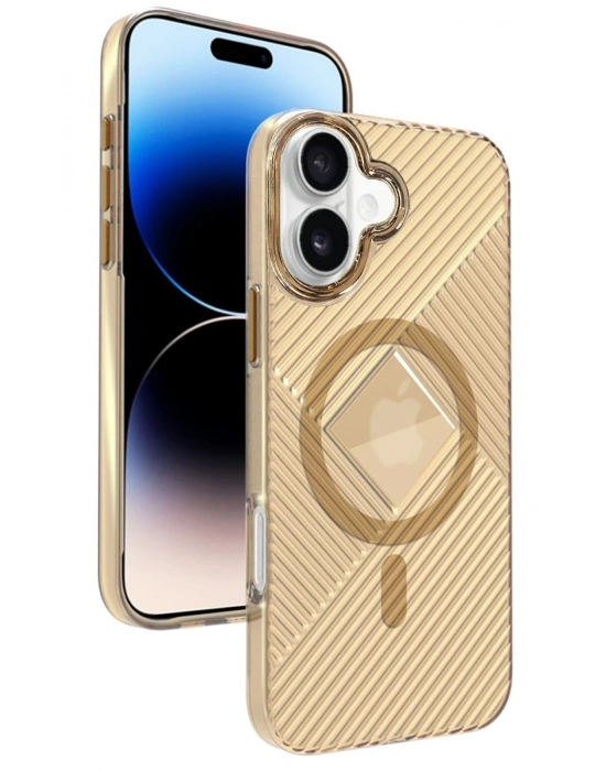 Joko iPhone 16 Stella PC Sert Magsafe Kılıf - Gold