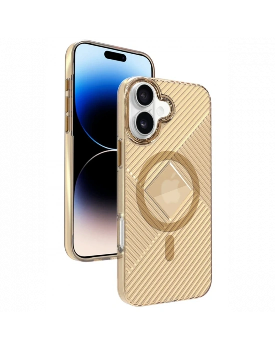 Joko iPhone 16 Stella PC Sert Magsafe Kılıf - Gold