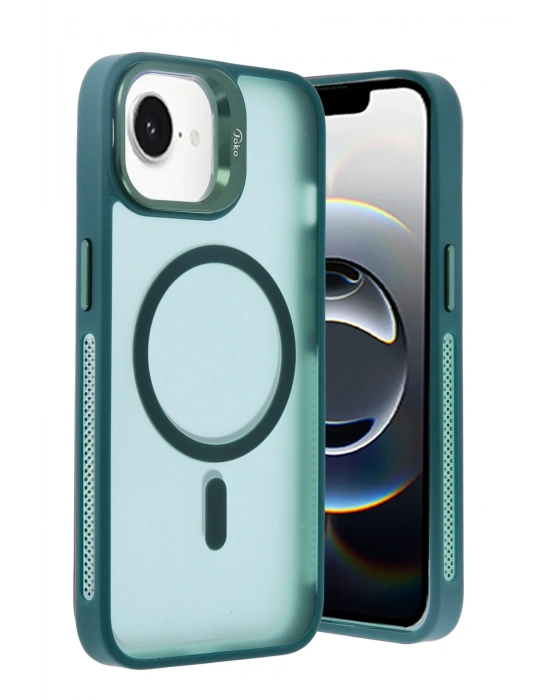 Joko iPhone 16E Flet Lens Magsafe Kapak - Koyu Yeşil