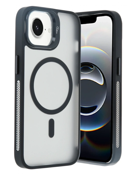 Joko iPhone 16E Flet Lens Magsafe Kapak - Siyah