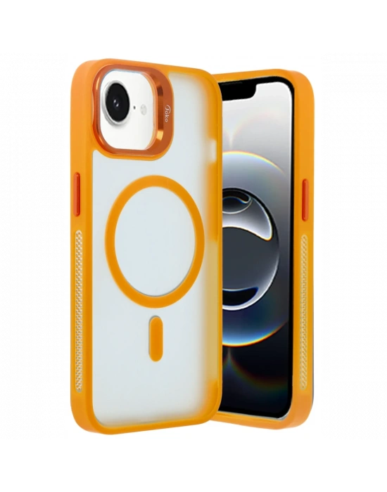 Joko iPhone 16E Flet Lens Magsafe Kapak - Turuncu