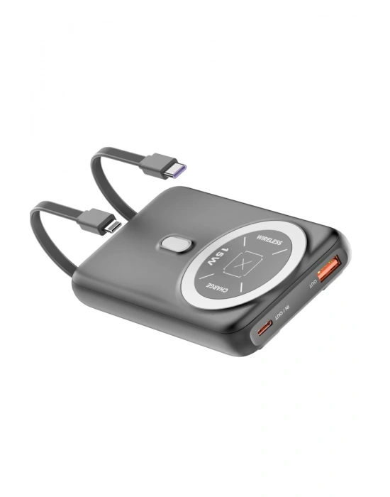 Joko J39 10.000 mAh 20W PD Dahili Kablolu Magsafe Powerbank - Siyah