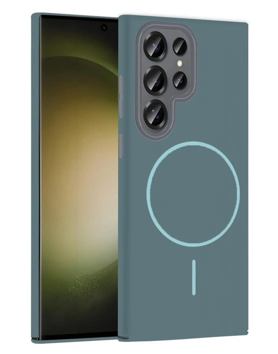 Joko Samsung Galaxy S23 Ultra Broş Magsafe Kapak - Turkuaz
