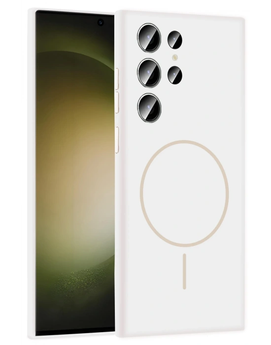 Joko Samsung Galaxy S23 Ultra Kılıf Jully Magsafe Kapak - Beyaz