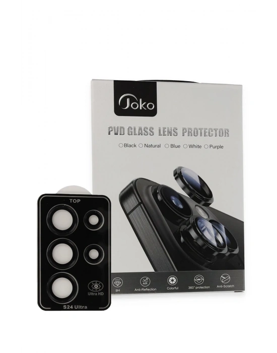 Joko Samsung Galaxy S23 Ultra PVD Metal Kamera Lens - Siyah